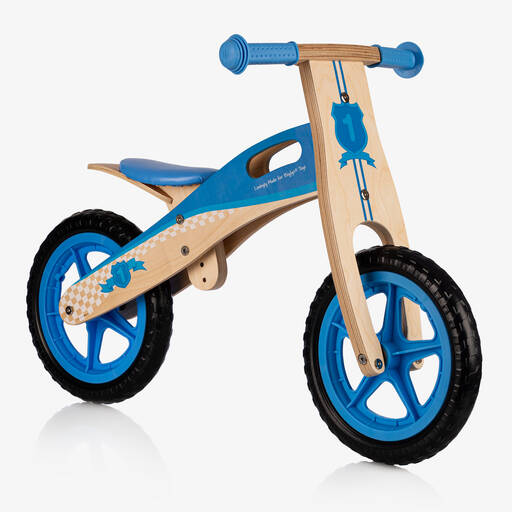 Bigjigs-Blue Wooden My First Balance Bike  | Childrensalon