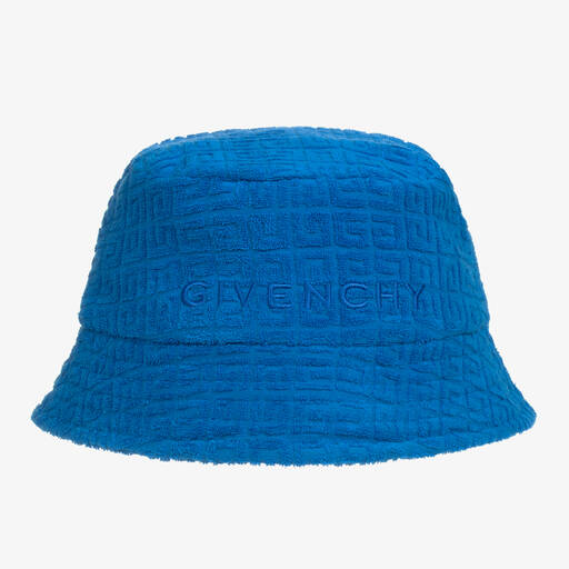 Givenchy-Boys Blue 4G Towelling Bucket Hat | Childrensalon