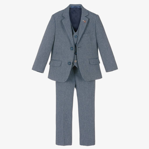 House of Cavani-Boys Light Blue Wells Suit | Childrensalon