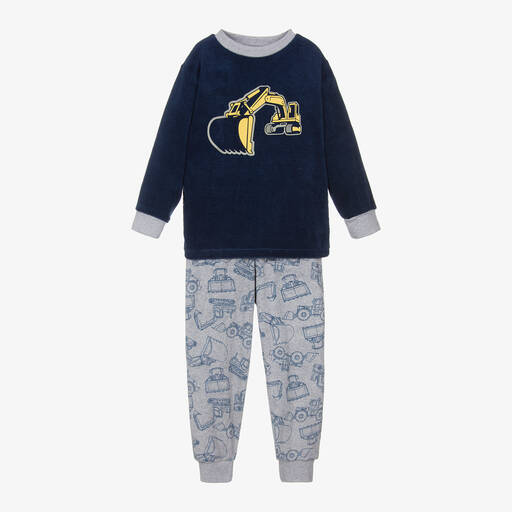 Playshoes-Boys Blue Towelling Pyjamas | Childrensalon