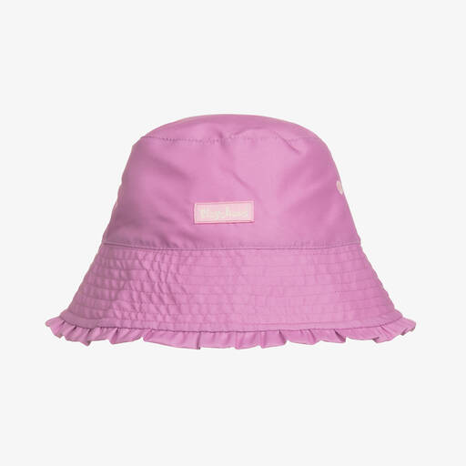 Playshoes-Girls Purple & Pink Reversible Sun Hat (UPF40+) | Childrensalon