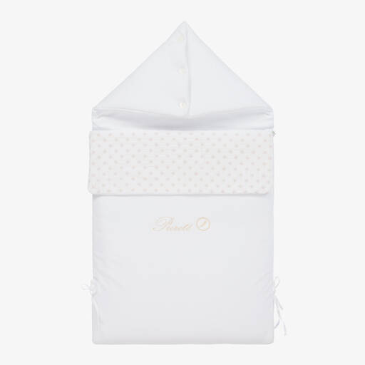 Pureté Du... Bébé-Baby Girls White Embroidered Nest (85cm) | Childrensalon