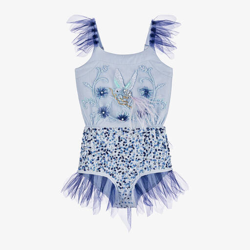 Tutu du Monde-Girls Blue Bluebird Onesie Costume | Childrensalon