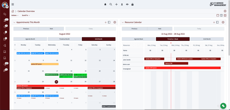 ITSM-Agent-Calendar-Overview