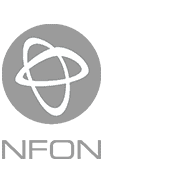 Nfon logo in grey color