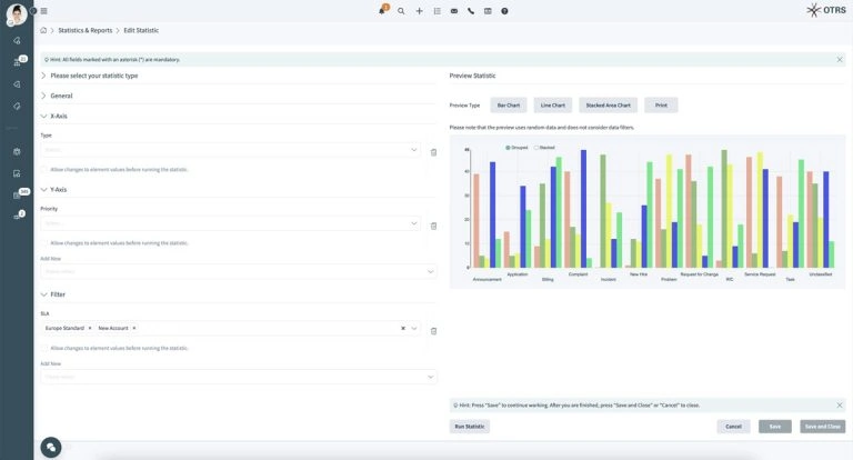OTRS Statistic Editing
