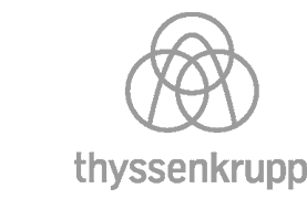 Thyssenkrupp logo in grey color